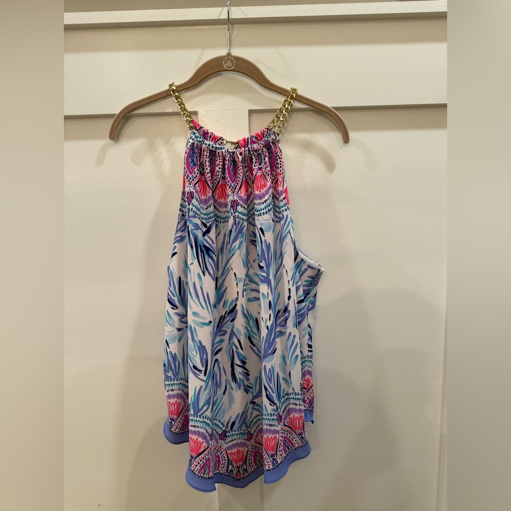 Lily Pulitzer Cabana Top - Resort White - Flock Together Engineer Top